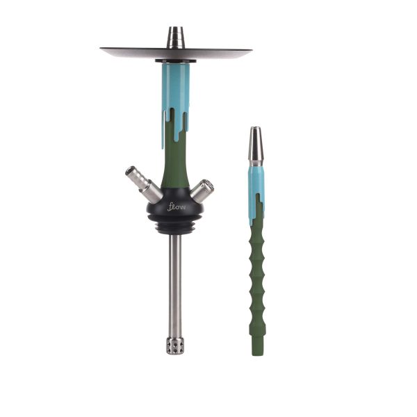 Mamay Custom Flow Khaki-Turquoise Hookah