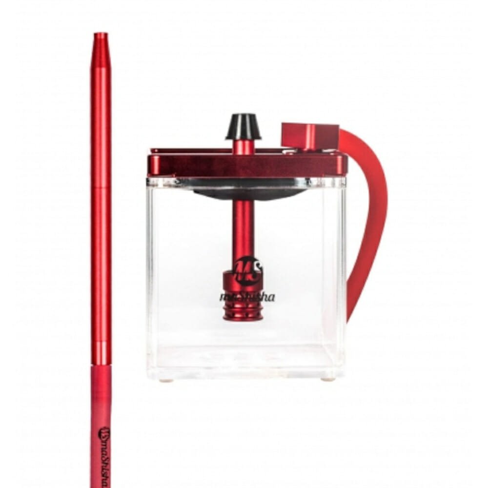 MS Micro Clear/Red Hookah