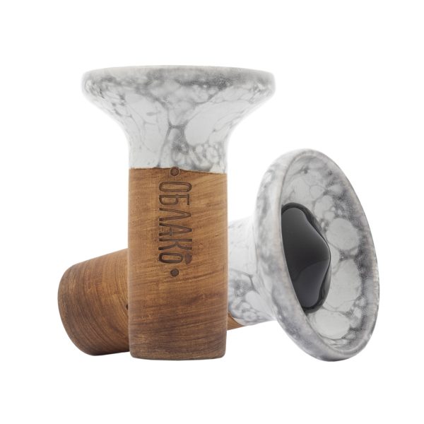 Oblako Flow Black On White-Black Marble Bowl
