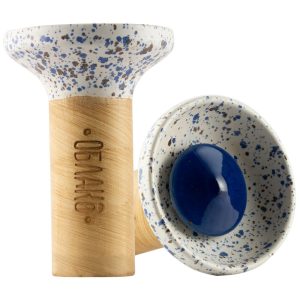 Oblako Flow Blue On White Spots Bowl