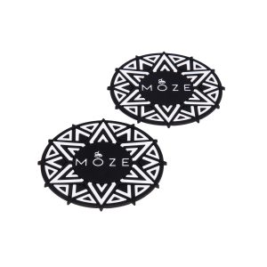 Moze White glass coaster (2 pcs.)