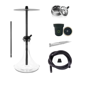 Vyro Versa Black Clear Hookah Set