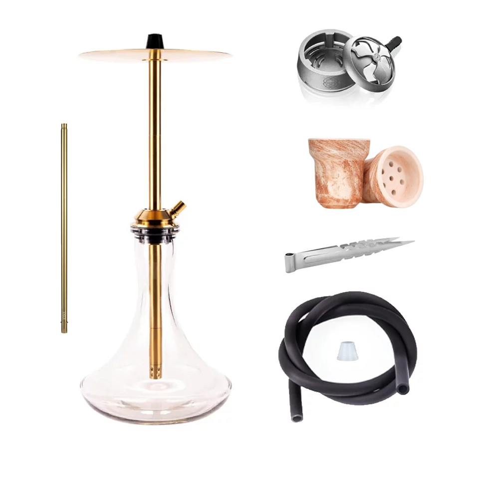Vyro Versa Gold Clear Hookah Set