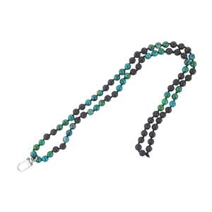 Beaded Lanyard Black Blue-Turquoise