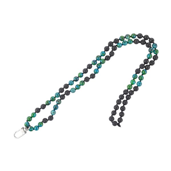Beaded Lanyard Black Green - Image 2