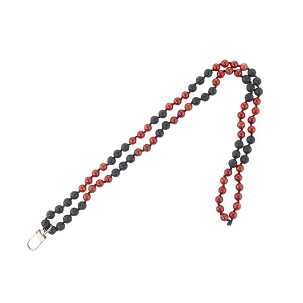 Beaded Lanyard Black Green - Image 3