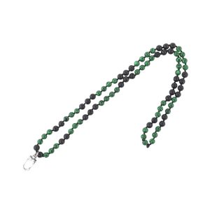 Beaded Lanyard Black Green
