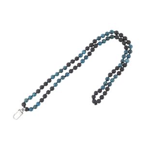 Beaded Lanyard Black Sea-Blue