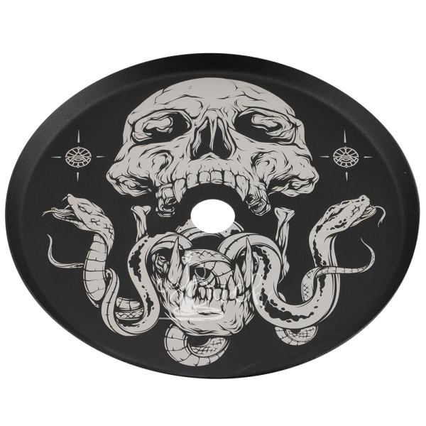 Alpha Hookah Skull Snake ash plate