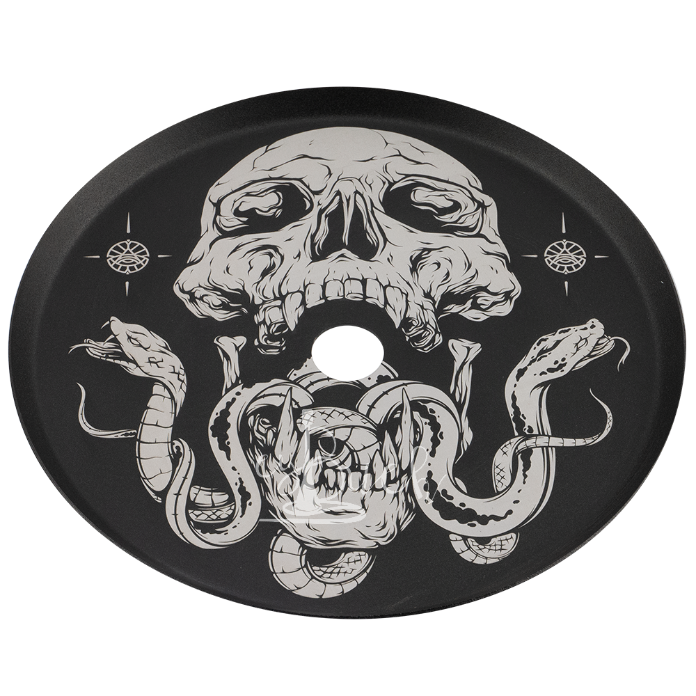 Alpha Hookah Skull Snake ash plate