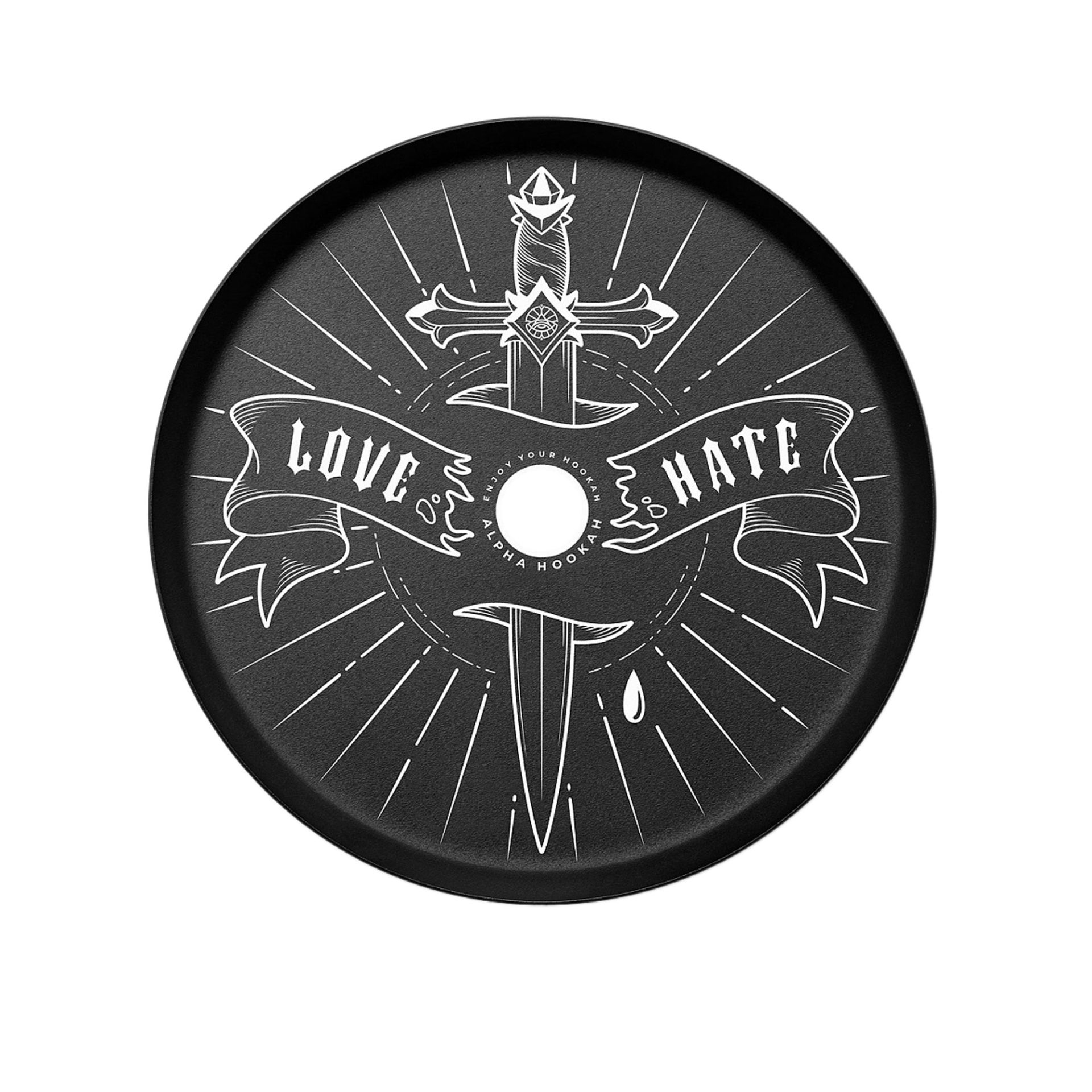 Alpha Hookah N14 Love Hate ash plate