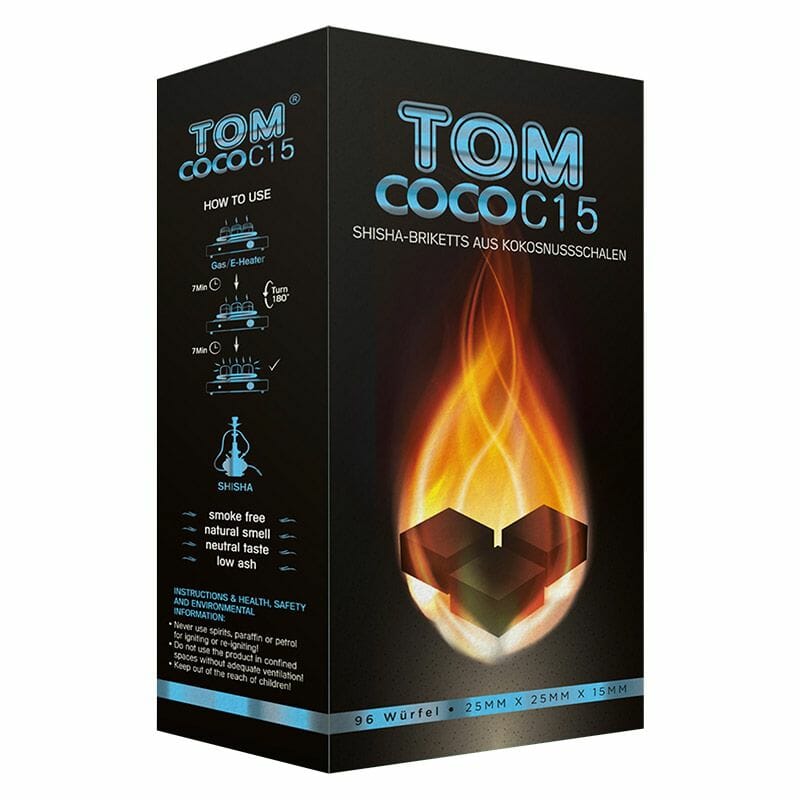 Tom Cococha C15 hookah charcoal (25x25x15mm)
