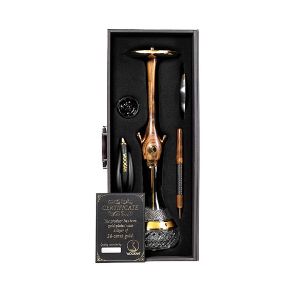 Wookah Gold 24K Walnut Amber Gold Hookah - Image 2