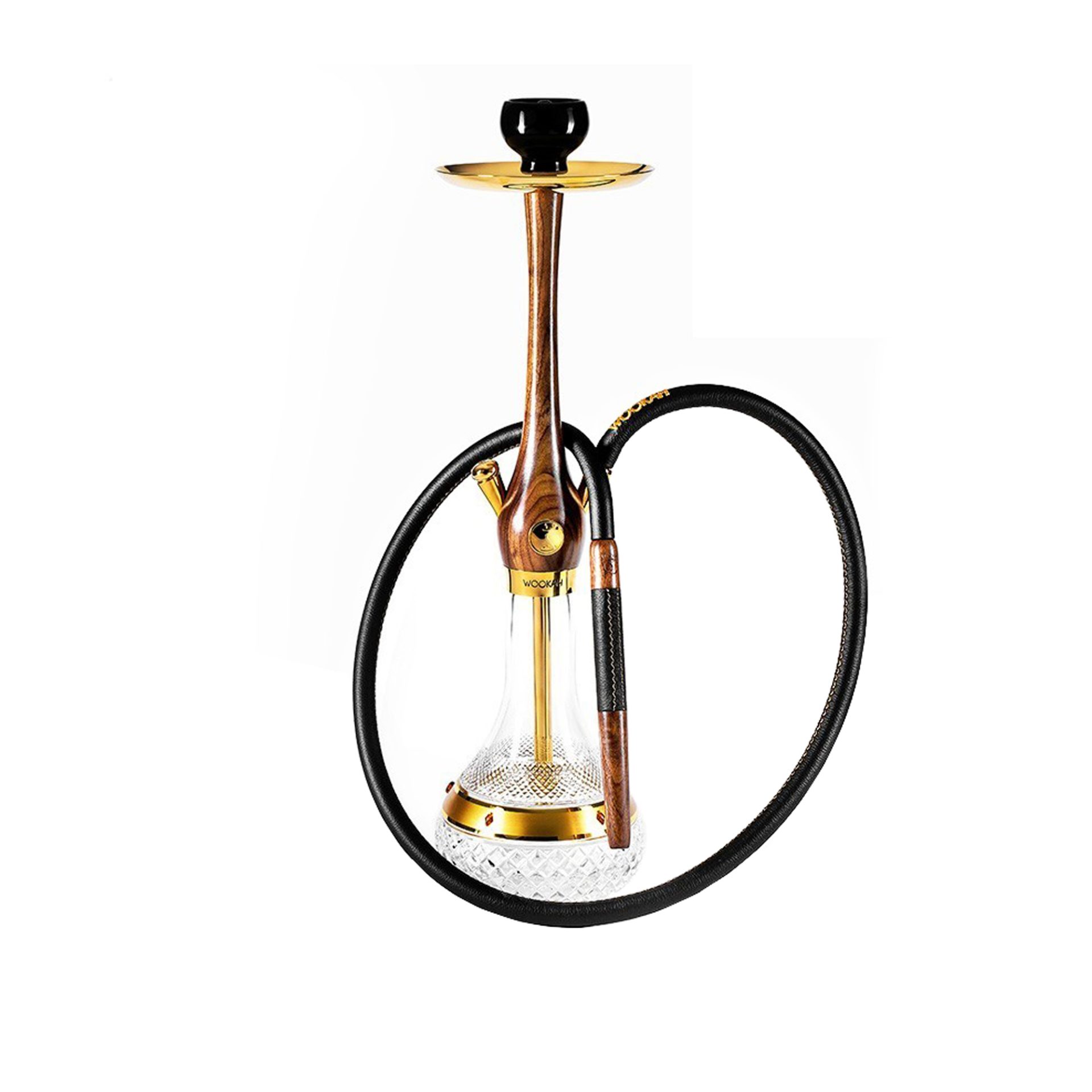 Wookah Gold 24K Walnut Amber Gold Hookah