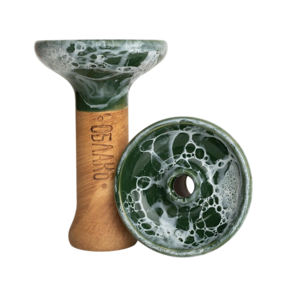 Oblako M Green White Marble Bowl