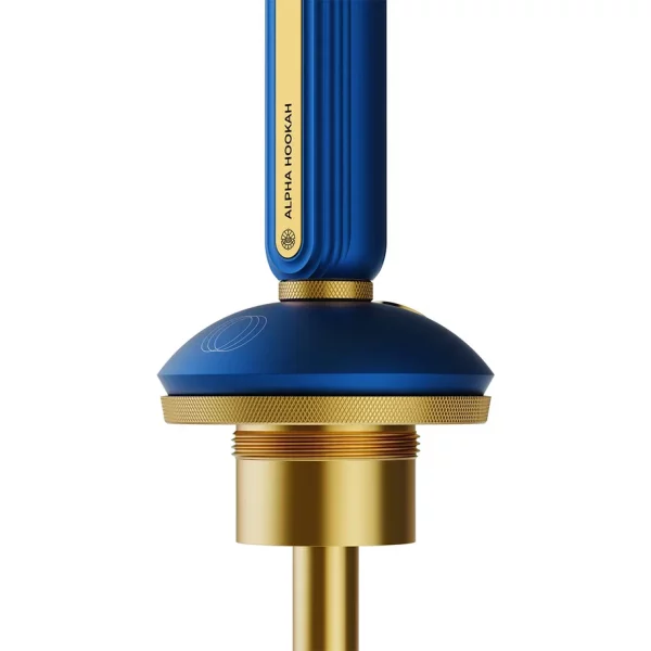 Alpha Hookah ECHO Gold Sapphire Blue Hookah - Image 2
