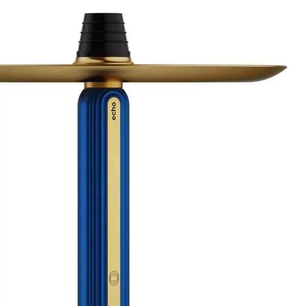 Alpha Hookah ECHO Gold Sapphire Blue Hookah - Image 3