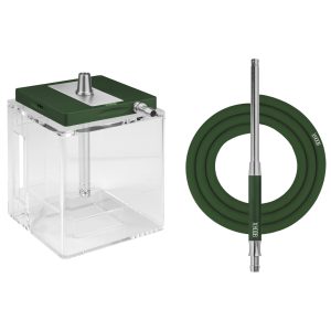Hoob Atom British Racing Green x SS x Clear Hookah