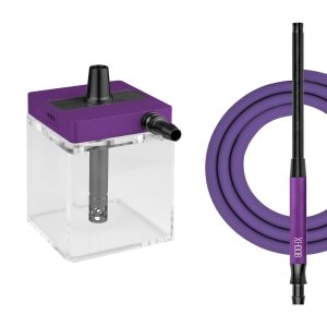 Hoob SubAtom Royal Purple x Black x Clear Hookah