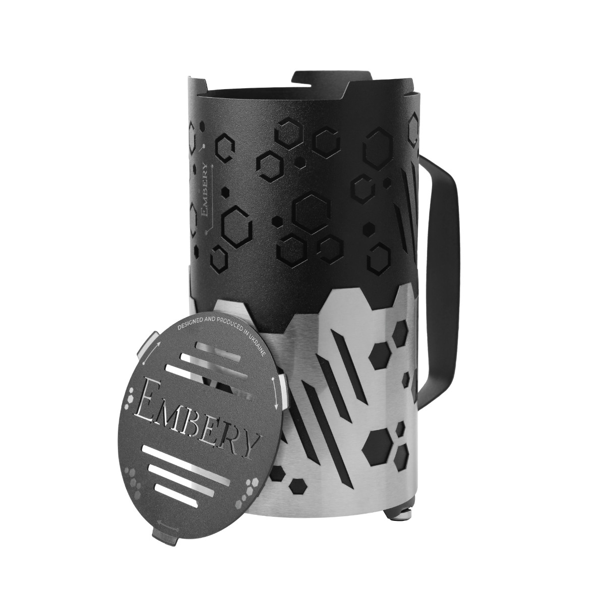 Embery PRO Silver Black Hookah Wind Cover - Image 2