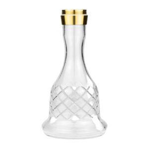 Hoob Bell Pro x Gold x Clear Cuts Hookah Vase