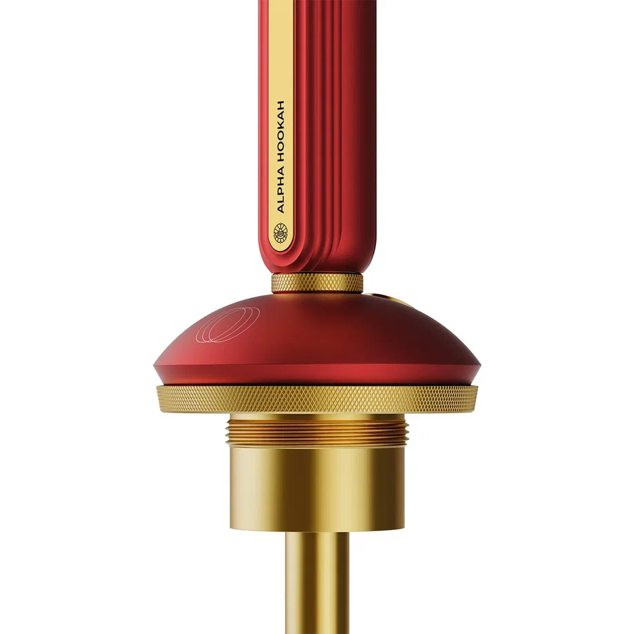 Alpha Hookah ECHO Gold Ruby Red Hookah - Image 3