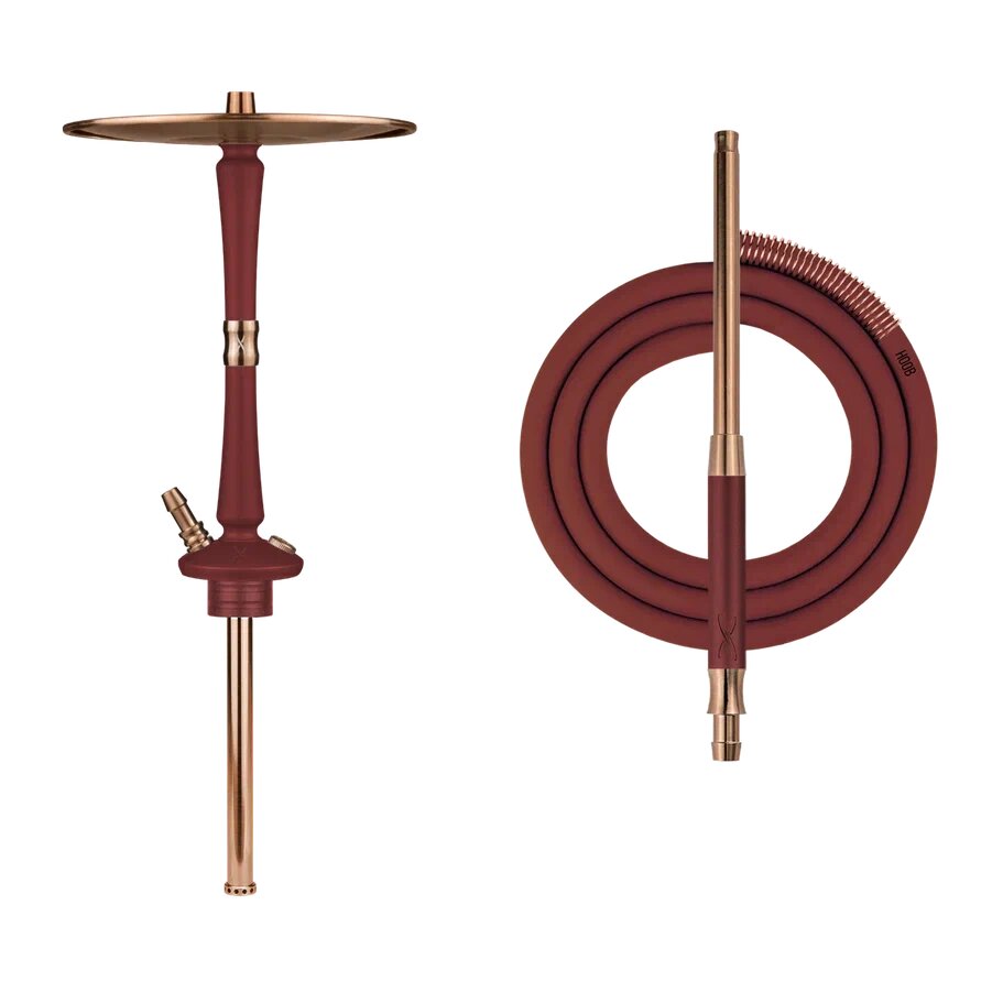 Hoob Go Wine Red x Bronze Hookah