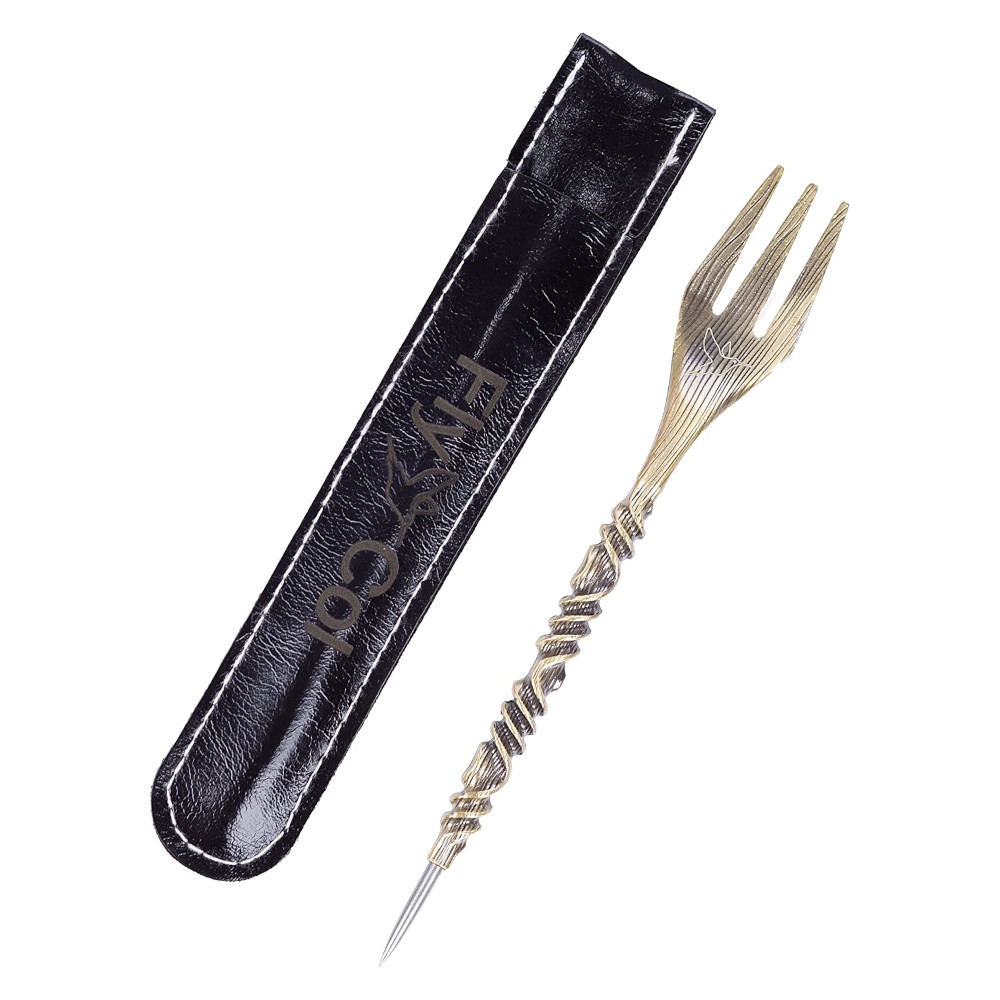 FlyCol Gold Fork with Poker