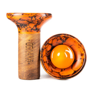 Oblako Flow Orange On Orange-Black Marble