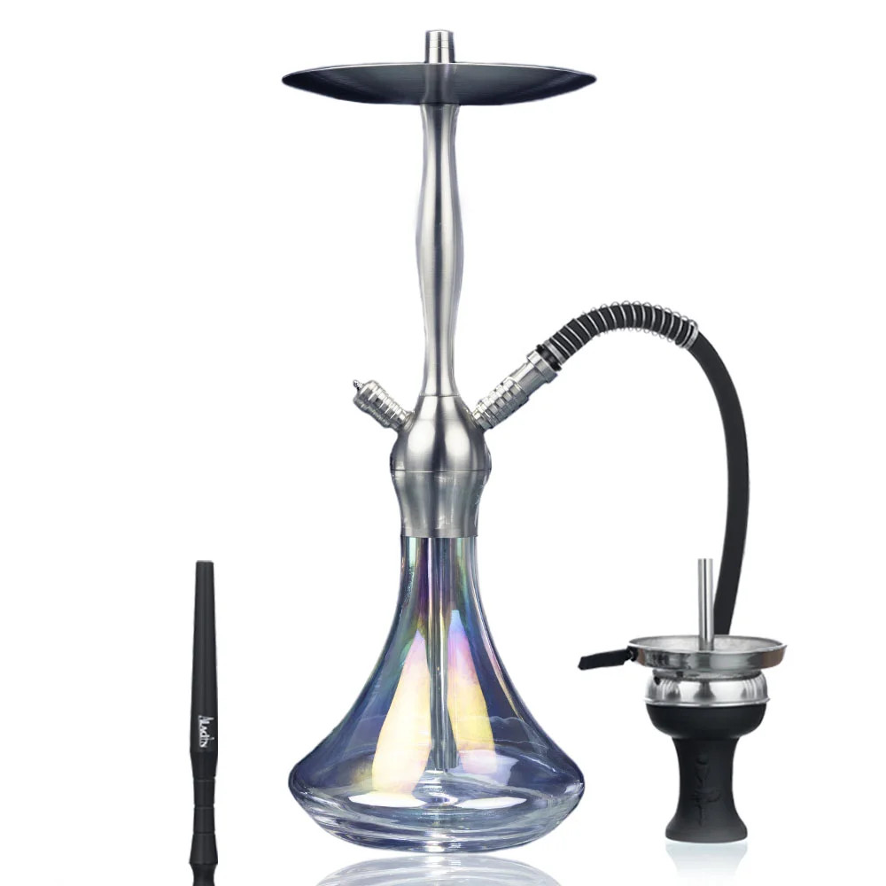 Aladin Alux Captain Silver - Shiny Clear Hookah