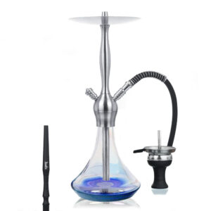 Shisha Aladin Alux Captain Silver - Shiny Blue Hookah