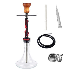 Y.K.A.P. Neo Mod Red Full Set Classic Transparent Hookah