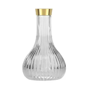 Alpha Hookah Twistlock Drop Transparent Gold Vase