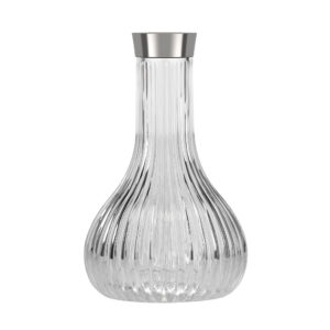 Alpha Hookah Twistlock Drop Transparent Silv Vase