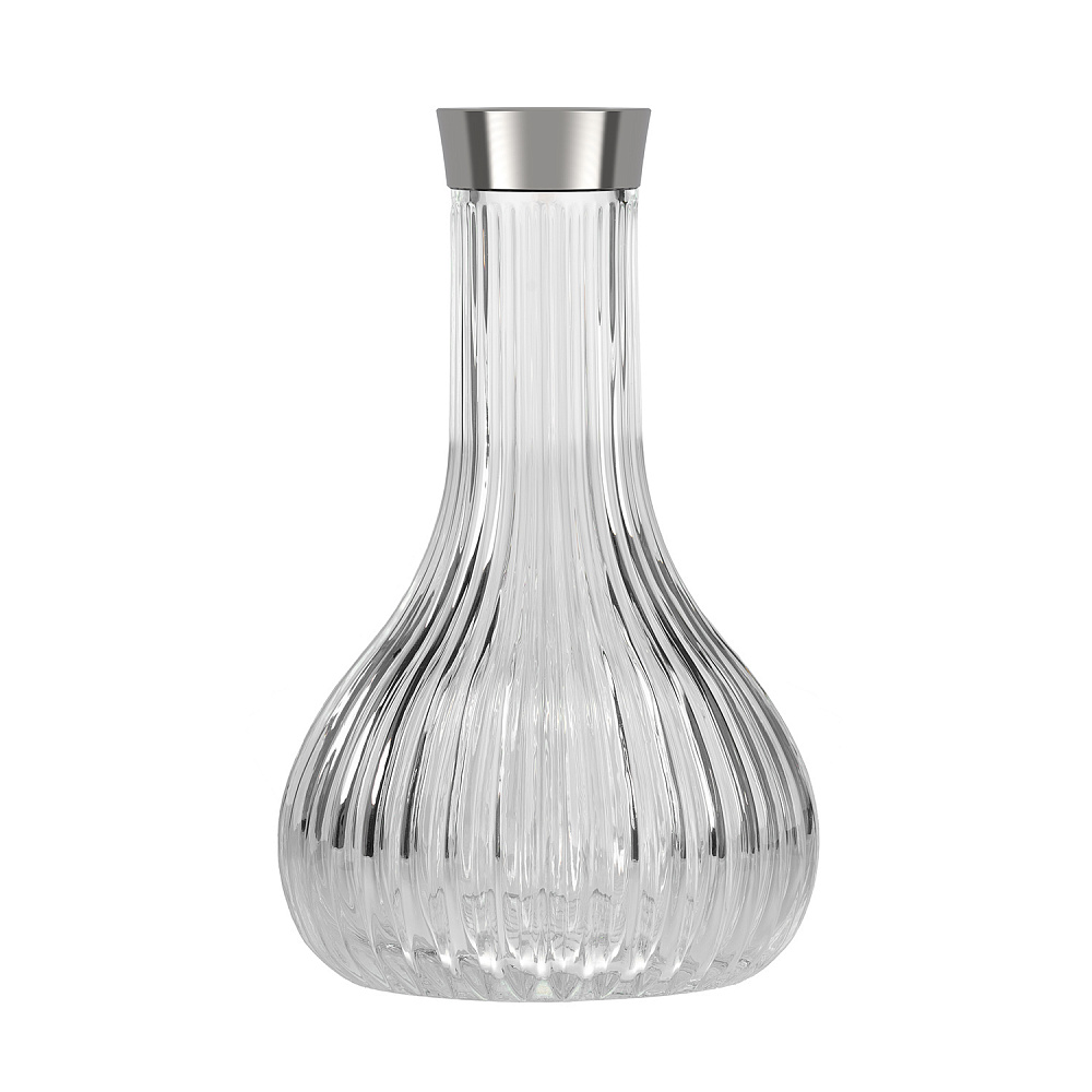 Alpha Hookah Twistlock Drop Transparent Silv Vase