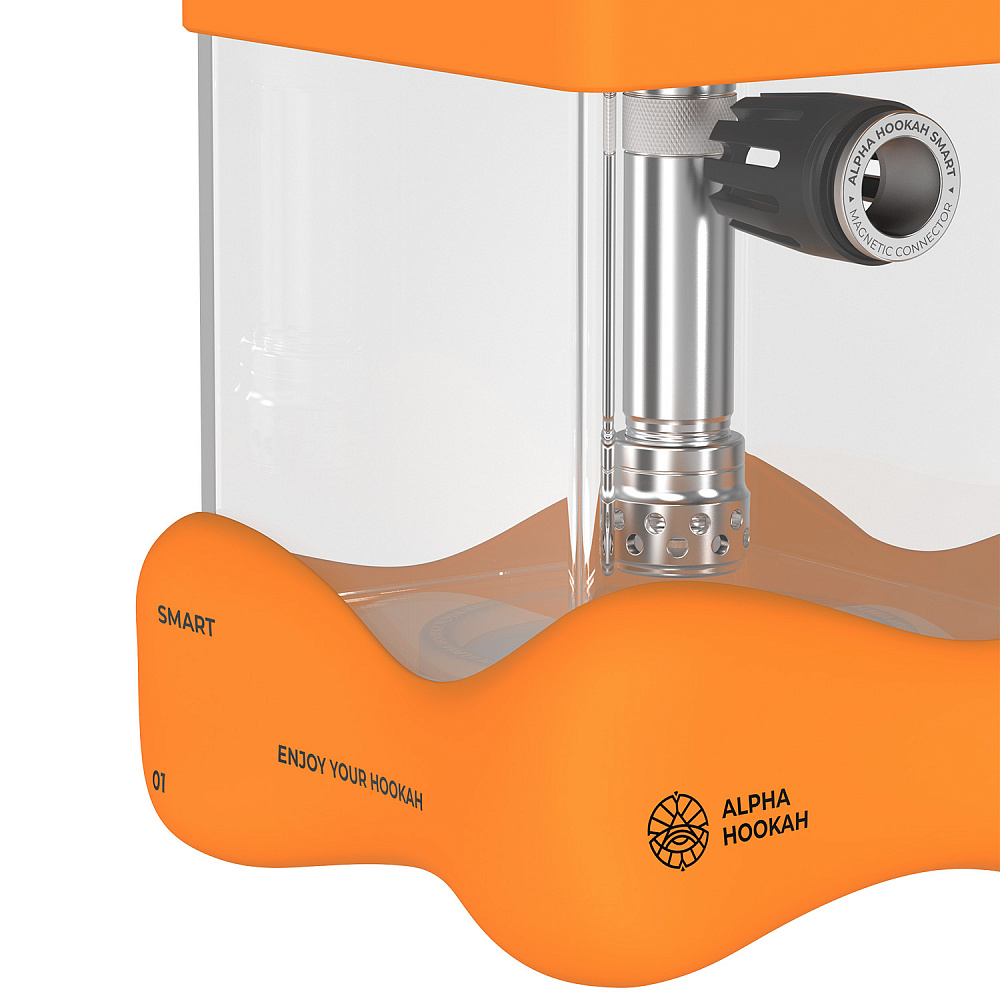 Alpha Hookah Smart Bubble Orange Hookah - Image 4
